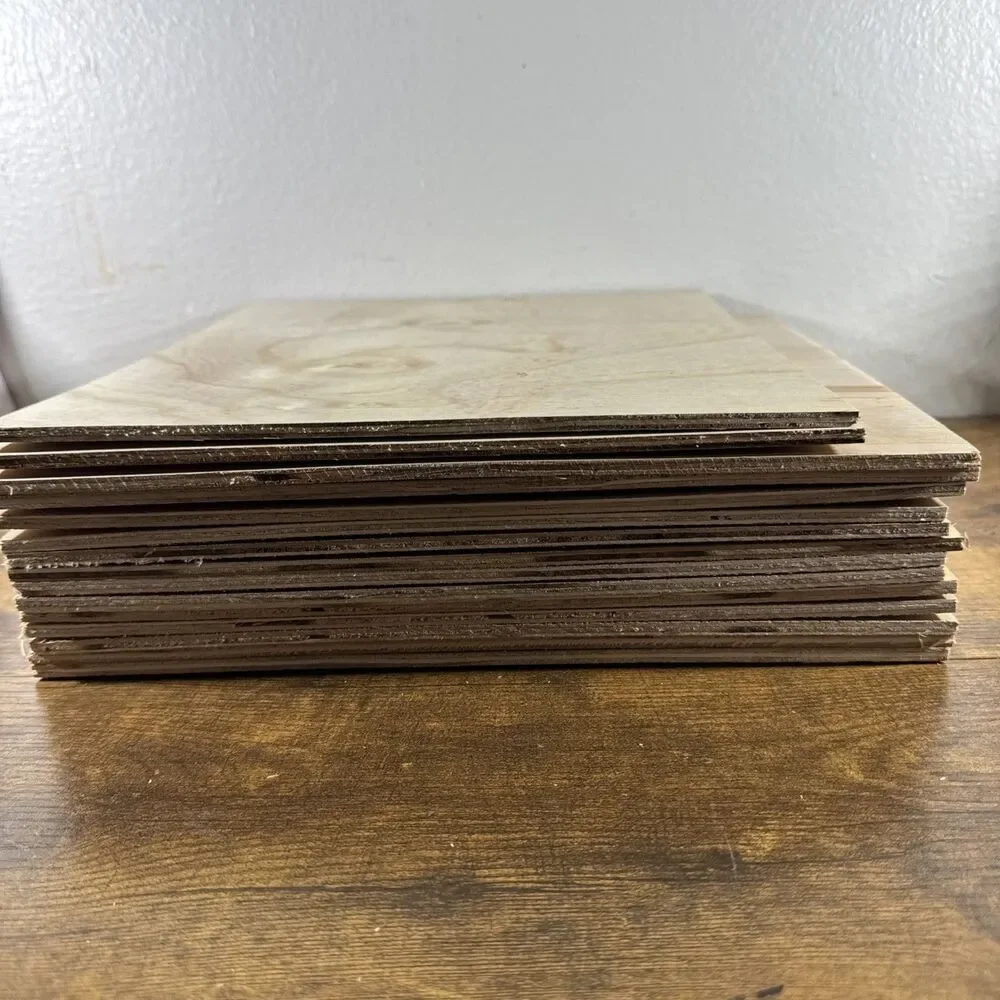 15 5mm Baltic Birch Plywood Baltic Wood Birch Sheet 12x12 12x10.5 Laser Cutting